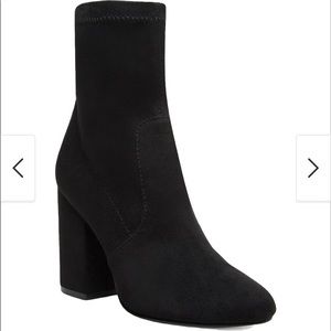 Madden Girl Black Suede Sock Booties